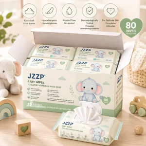 Eco Friendly Baby Wipes Plant Based Material Wet Tissue Baby Cleaning Wipes with Moisturizing Formula and Aloe Vera