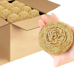 Eco-Friendly Ball Shape Stainless Steel Kitchen Scrubber 27mm Thick Roll