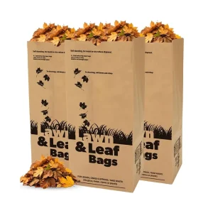 Eco Friendly Biodegradable Compostable 13 30 Gallon Heavy Duty Kraft Paper Home Garden Tall Kitchen Waste Garbage Trash Bags