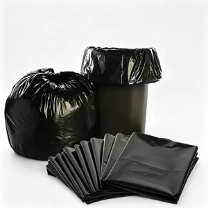 Eco Friendly Biodegradable Large Black Garbage Bags on Roll Heavy Duty Trash Bags