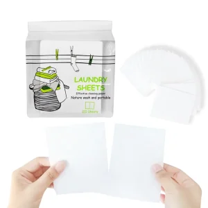 Eco Friendly Biodegradable Organic Disposable Solid Laundry Soap Sheet Super Concentrated Detergent Sheets