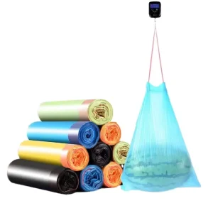 Eco Friendly Biodegradable Plastic Heat Seal Trash Bags with Gravure Printing for Household Use