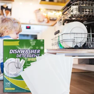 Eco Friendly Biodegradable SJX Brand Kitchen Dishwashing Sheets 50% 80% Active
