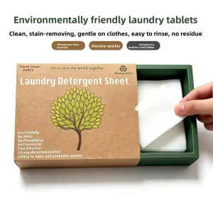 Eco-Friendly Biodegradable Super-Concentrated Laundry Detergent Strips High Foam Solid Sheet Design
