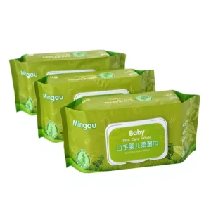 Eco-Friendly Biodegradable and Flushable 80pcs Extra Soft Baby Cleansing Wipes