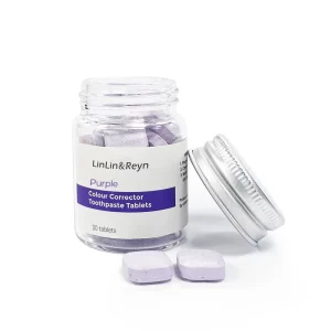 Eco Friendly Brightening Toothpaste Tabs Purple Whitening Toothpaste Color Correcting Tablets