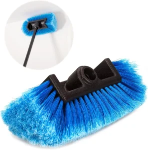 Eco-Friendly Car Wash Brushes with Soft Nylon Bristles, Metal Handle, and 10-Inch Length