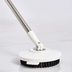 Eco Friendly Cleaning Hard Brush Bristle with Stainless Steel Handle for Round Mop Head Made of Durable PP Material