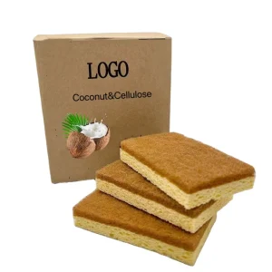 Eco Friendly Coconut Complex Cellulose Scrub Sponges for Dish Cleaning Kitchen Sponge Sisal Scourer