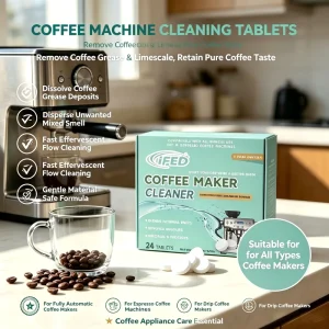 Eco Friendly Coffee Machine Cleaning Tablets Biodegradable Espresso Cleaner Safe Descaling Tablets