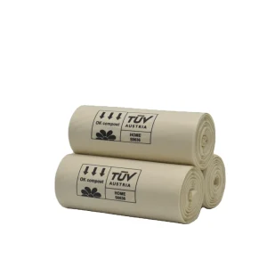 Eco Friendly Cornstarch 10 Litre Biodegradable Flat Compostable Garbage Can Liner Bags Roll