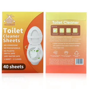 Eco Friendly Custom Packaging Toilet Bowl Cleaning Sheet Portable Bathroom Urinal Deodorizers Portable Toilet Cleaners Strips