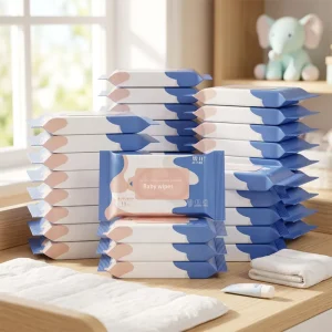 Eco-Friendly Custom-Thickness Disposable Fiber Baby Wipes Antibacterial Soft Skin Care Wipes