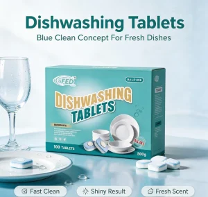 Eco Friendly Dishwasher Detergent Tablets 3 Color Super Degrease Stain Removal High Concentrated