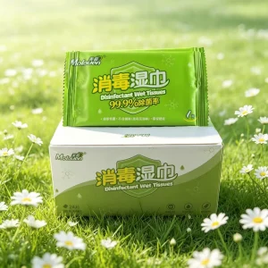 Eco-Friendly Disinfection Wipes Alcohol-Free for Sensitive Skin Mild Individually Wrapped Soft Texture 24-Piece Pack