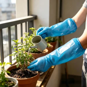Eco Friendly Disposable CPE Gloves Waterproof & Heat Resistant Medium Thickness for Restaurant Use Kitchen Cleaning