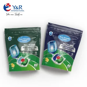 Eco Friendly Disposable Dishwasher Pods Dishwashing Tablets Detergent with Stain Removal Powder