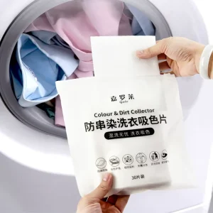 Eco Friendly Disposable Laundry Sheet for Color Catcher Absorbing Cloth With Magic Feature Useful Dye Trapping Tablets