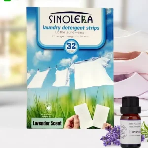 Eco-Friendly Disposable Lavender Essence Laundry Detergent Strips Solid Soap Paper Sheets