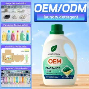Eco Friendly Disposable Liquid Laundry Detergent with Lemon & Lavender Fragrance for Apparel Cleaning