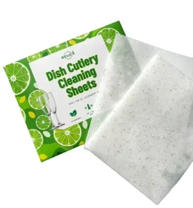 Eco-Friendly Disposable No Residue Powerful Cleaning Dishwasher Detergent Sheets & Dishwashing Tablets