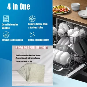 Eco-Friendly Disposable Solid Fragrance Free Dishwashing Detergent Sheets Bio-based Surfactant for Stain Dishwasher