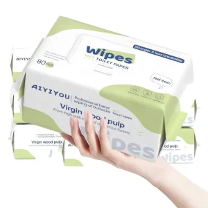 Eco-Friendly Disposable Thick Flushable Wet Toilet Paper Custom Logo Household Cleansing Wipes