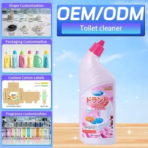 Eco Friendly Disposable Toilet Cleaner Liquid 500ml Lemon Scent 15%-30% Active Ingredients