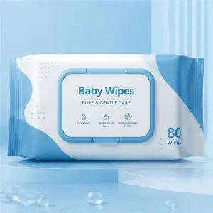 Eco-Friendly Disposable Unscented Baby Wipes with Purified Water, Custom Packaging