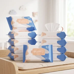 Eco-Friendly FSC Certified Plant-Based Non-Woven 20pcs Disposable Baby Wet Wipes
