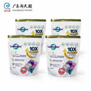 Eco-Friendly Fabric Softener Stand-Up Zipper Pouch High-Barrier Resealable Leak-Proof Plastic Doypack for Laundry Detergent