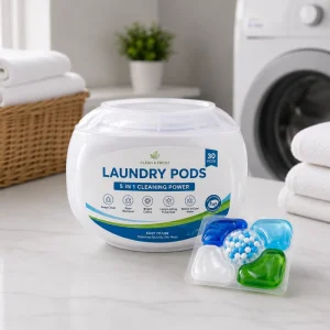 Eco-Friendly Five-in-One Floral Scent Laundry Pods Beads Lasting Fragrance Home Pack 5-Cavity Concentrated Enzyme Gel