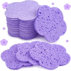 Eco-Friendly Flower Triangle Square Shape Face Cleansing Makeup Remover Sponge
