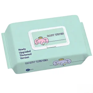 Eco-Friendly Flushable Baby Hand Face Wipes 80 PCS Gentle Extra Soft Non-Woven Formula Sensitive Skin Customizable