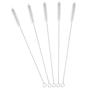Eco-Friendly Food Grade Stainless Steel and Nylon Straw Cleaning Brush