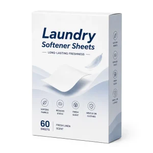 Eco-Friendly Fragrance Fast Dissolving Laundry Softener Sheets for Cold Water