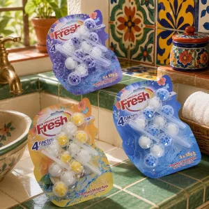 Eco-Friendly Gel Hanging Toilet Cleaning Ball, Fresh Scent, Automatic Deodorizer