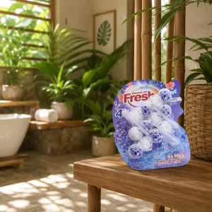 Eco-Friendly Gel Hanging Toilet Cleaning Ball, Fresh Scent, Automatic Deodorizer