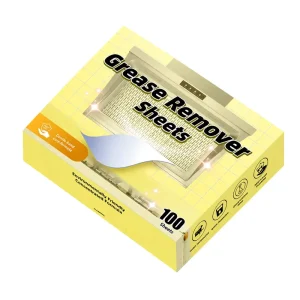 Eco-Friendly Heavy Duty Grease Remover Kitchen Degreaser Sheets for Burnt Oil Stains