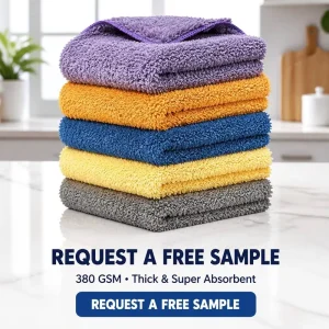 Eco-Friendly High Absorbency Coral Velvet Kitchen Towel Microfiber Dishcloth Soft Thick Household Cleaning Rags