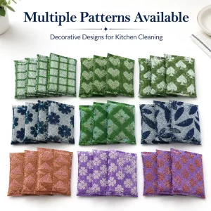 Eco-Friendly High-Absorption Heavy-Duty Reusable Dishwashing Scrub Sponge Pad