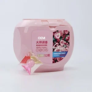 Eco-Friendly High-Concentration Disposable Bio-Enzyme Solid Washing Powder Capsule 5-in-1 Antibacterial Color Protector Rose