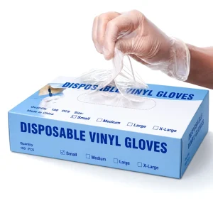 Eco Friendly High Quality Disposable Powder Free Vinyl Gloves for Medical Hospital Household Use