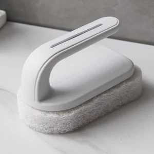 Eco Friendly Household Cleaning Brushes Kitchen & Bathroom Sponge with Handle Scouring Sponge Pad