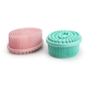 Eco Friendly Hygienic Massage Double Sided Shower Body Exfoliating Silicone Scrubber Bath Soft Brush for Baby Men Women