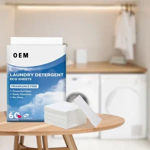 Eco-Friendly Hypoallergenic Laundry Detergent Sheets 60 Loads Fresh Scent