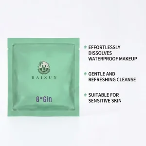 Eco-Friendly Individually Packed White Non-Woven Makeup Remover Wet Wipes, 15x20cm, 50gsm