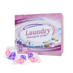 Eco Friendly Laundry Detergent Pods Deep Clean Long Lasting Fragrance Stain Remover for Automatic Washing Machines