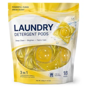 Eco Friendly Laundry Detergent Pods Deep Clean Phosphate Free Hypoallergenic Cold Water Wash Natural Long Lasting