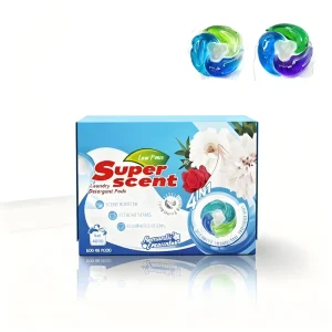 Eco-Friendly Laundry Pods 4-in-1 Bulk Apparel Washing Capsules with Color Protector Deep Cleaning